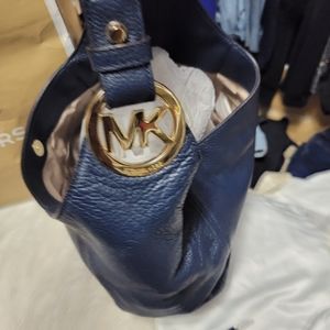 Fulton Large Pebbled Leather Shoulder Bag NWT